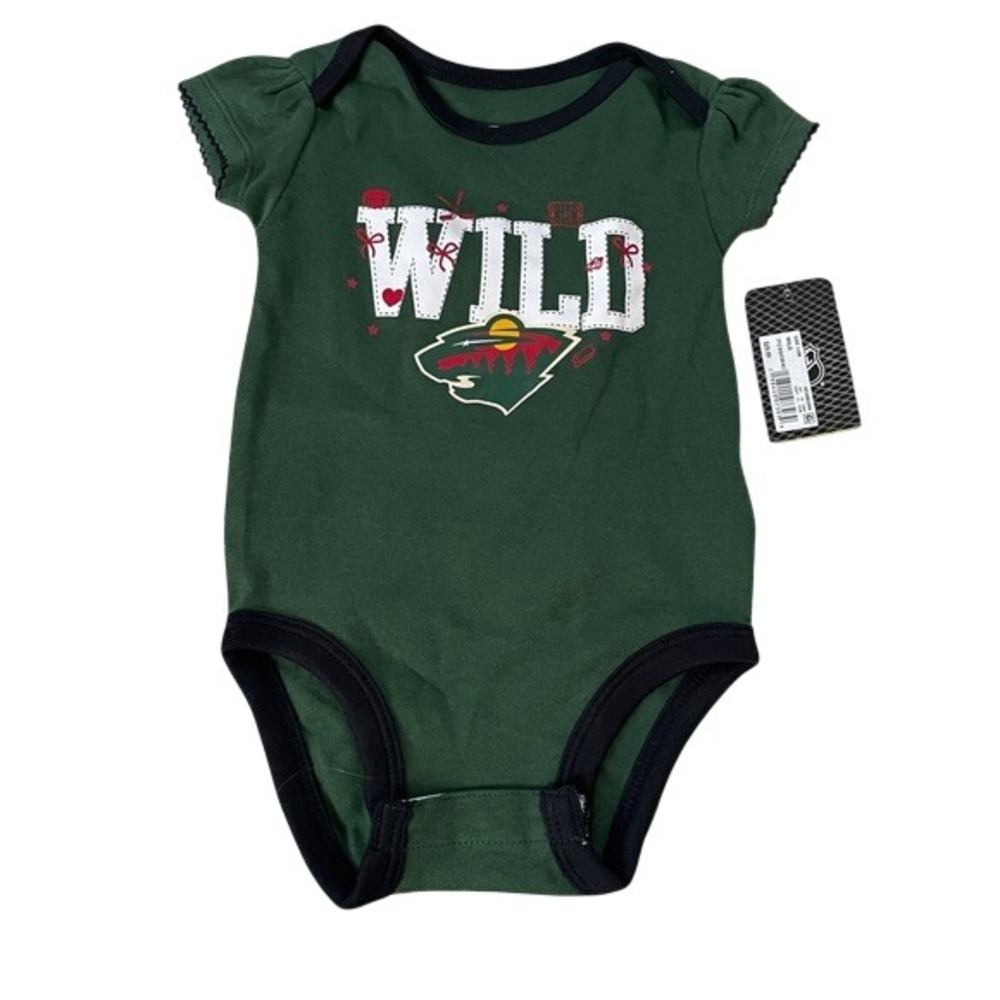 NHL‎ Minnesota Wild Infant Girls Green Bodysuit 3-6M NWT 9K5N3F69R-WLD
